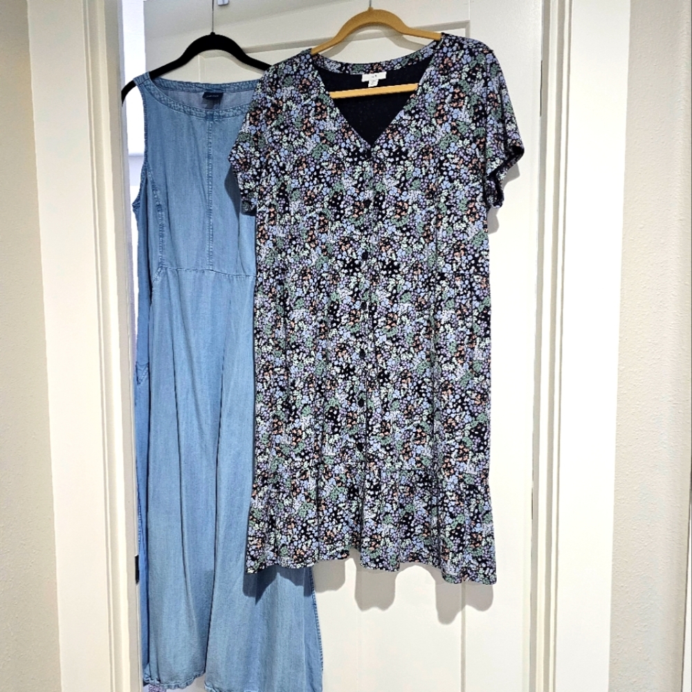 2 Size Large Petite J Jill summer dresses
